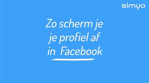 Je Facebook‐profiel afschermen